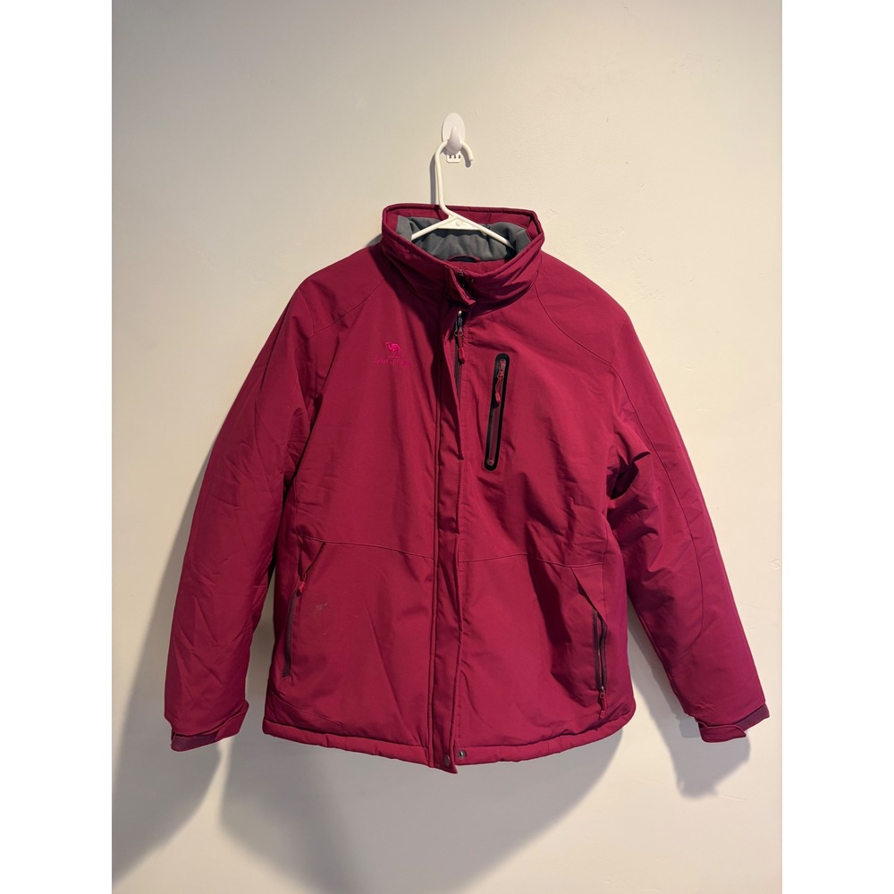 Camel Crown Womens XL Magenta Pink Fleece Lined Waterproof Ski Jacket Coat